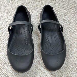 Crocs Women's Alice Work Flat Mary Jane Ballet Slipper Black Size 9